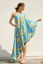 Load image into Gallery viewer, Burst Of Bliss One Shoulder Midi Dress