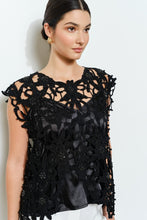 Load image into Gallery viewer, Pearl Rhinestone Embellished Lace Cutout Top