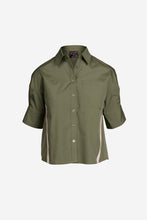 Load image into Gallery viewer, Mariel Boxy Half Sleeve Button Up Blouse