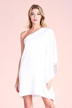 Load image into Gallery viewer, Celestina Hammered One Sleeve Draped Dress