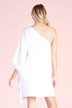 Load image into Gallery viewer, Celestina Hammered One Sleeve Draped Dress