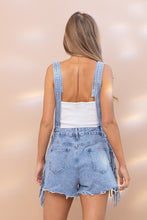 Load image into Gallery viewer, Fringe Studded Denim Overalls