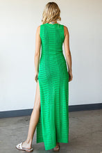 Load image into Gallery viewer, Crochet Knitted Slit Long Cover-Up