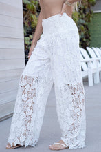 Load image into Gallery viewer, Leaf Mesh Lace Smocked High Waist Pant