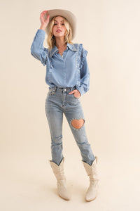 Grace Cut Out Denim Jeans