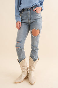 Grace Cut Out Denim Jeans