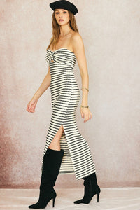 Livia Striped Knit Halter Dress