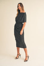 Load image into Gallery viewer, Loren Pleated Midi Dress