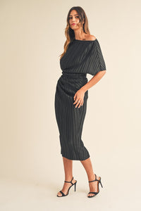 Loren Pleated Midi Dress