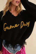 Load image into Gallery viewer, Game Day Sparkle Letter Sweater