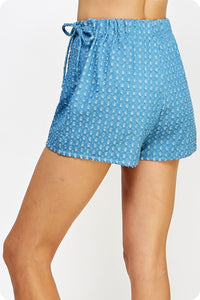 Irene Sequins Metallic Denim Skort