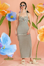 Load image into Gallery viewer, Livia Striped Knit Halter Dress