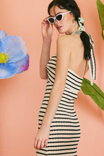 Load image into Gallery viewer, Livia Striped Knit Halter Dress