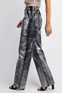 Alexa Foiled Twill Cargo Pants