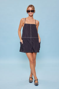 Almaris Open Back Overall Romper