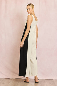 Olivia Linen Contrast Side Jumpsuit