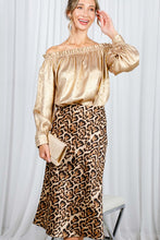 Load image into Gallery viewer, Tiana Leopard Printed Satin Skirt