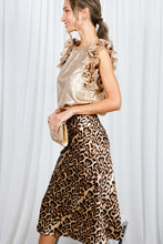 Load image into Gallery viewer, Tiana Leopard Printed Satin Skirt