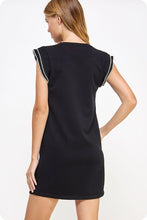 Load image into Gallery viewer, Inez Pearl Trim Knit Sweater Mini Dress