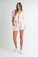Load image into Gallery viewer, Eileen Plaid Bow Tied Blouse And Shorts Set