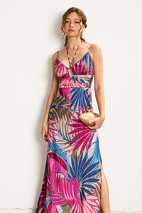Ava Finesse Halter Sweetheart Midi Dress