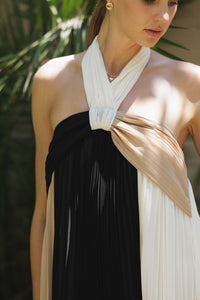 Boho Pleated Maxi Dress