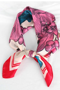 Floral Print Square Shawl Scarf