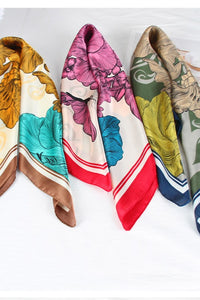 Floral Print Square Shawl Scarf