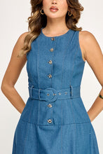 Load image into Gallery viewer, Josie Denim Midi Dress