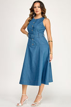 Load image into Gallery viewer, Josie Denim Midi Dress