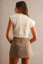 Load image into Gallery viewer, Mock Neck Pearl Embellished Sweater