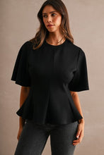 Load image into Gallery viewer, Scuba Peplum Top
