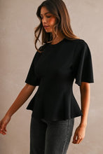 Load image into Gallery viewer, Scuba Peplum Top