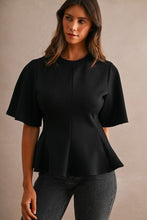 Load image into Gallery viewer, Scuba Peplum Top