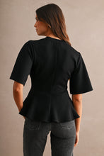 Load image into Gallery viewer, Scuba Peplum Top