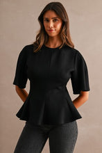 Load image into Gallery viewer, Scuba Peplum Top