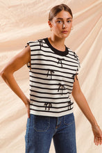 Load image into Gallery viewer, Ilia Bow Detail Striped Top