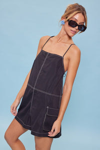 Almaris Open Back Overall Romper