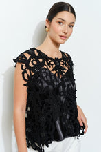 Load image into Gallery viewer, Pearl Rhinestone Embellished Lace Cutout Top