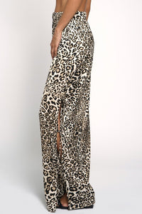 Milo Leopard Open Side Tie Pants