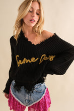 Load image into Gallery viewer, Game Day Sparkle Letter Sweater