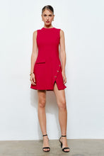 Load image into Gallery viewer, Kara Asymmetrical Mini Dress with Bow Accents