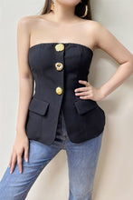 Load image into Gallery viewer, Rachel Strapless Peplum Corset Top