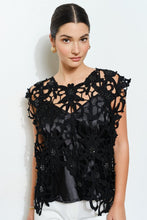 Load image into Gallery viewer, Pearl Rhinestone Embellished Lace Cutout Top