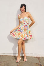 Load image into Gallery viewer, Summer Picnic Corset Tie Mini Dress