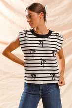 Load image into Gallery viewer, Ilia Bow Detail Striped Top