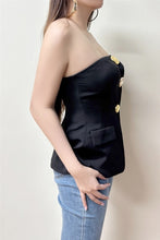 Load image into Gallery viewer, Rachel Strapless Peplum Corset Top