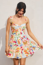 Load image into Gallery viewer, Summer Picnic Corset Tie Mini Dress