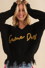 Load image into Gallery viewer, Game Day Sparkle Letter Sweater