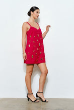 Load image into Gallery viewer, Gina Metallic Mini Dress
